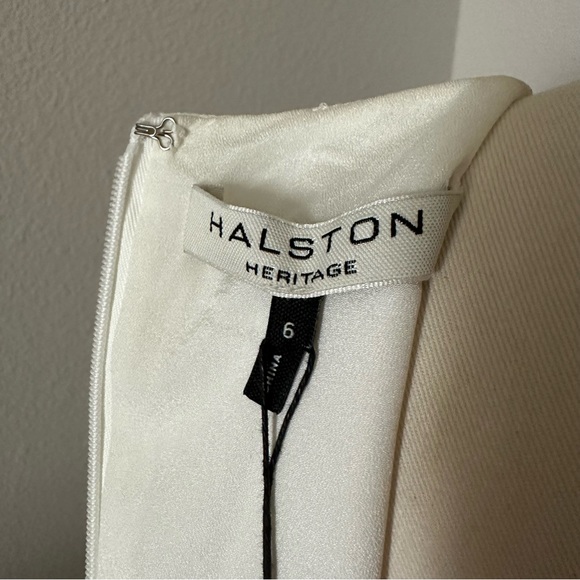 NEW with Tags. Halston Heritage White Dress. Size 6 - Picture 13 of 14